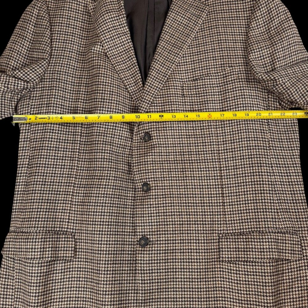 Ermenegildo Zegna Silk Cashmere Houndstooth Blazer 50L Made in Italy - Picture 5 of 11